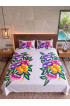 Hand Painted Rayon Bedsheet Set King Size Hand Painted Rayon Bedsheet Set King Size